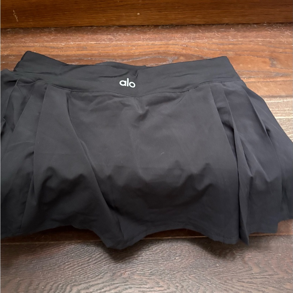 Alo yoga Black side Pleated tennis pickleball Skirt - US 6, M